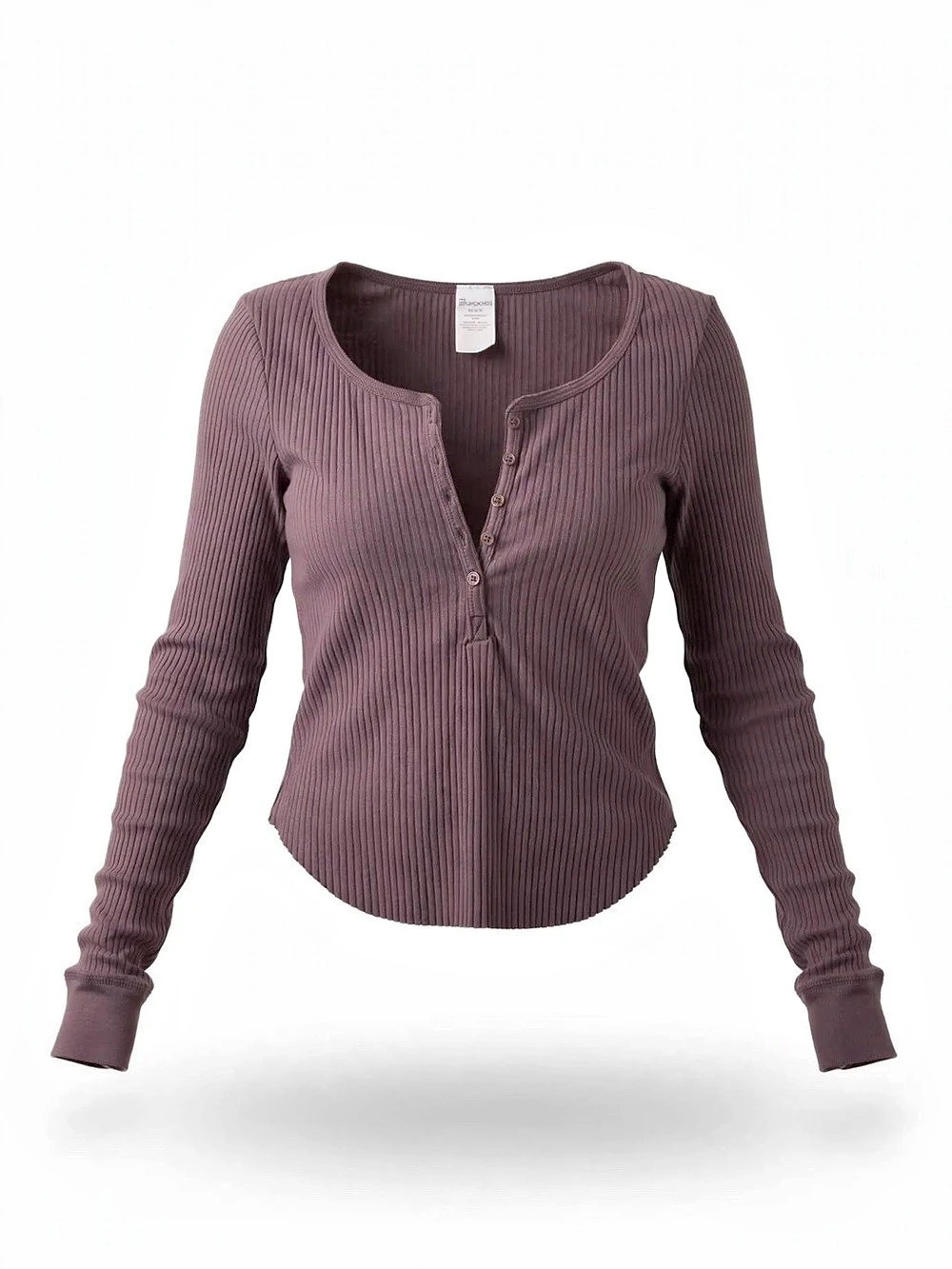 Brandy Melville inspired Ribbed Long Sleeve Top in Purple